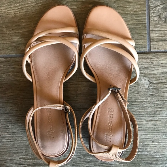 Madewell The Gena Ankle-Strap Sandal sz 7 NK039 - Picture 2 of 6